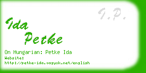 ida petke business card